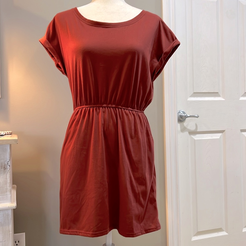 Ladies POOF Cap Sleeve Mini Dress
